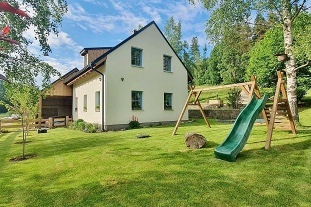 Chalupa sauna a kachlová kamna - Vrbno p. Pradědem
