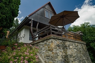 Chata s vířivkou - u řeky Dyje - hrad Frejštejn