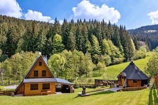 Roubená chata a finská sauna - Leskové - Beskydy