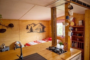 Samota Pod trnk - glamping chata Vlkov