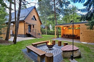 Chata s wellness u rybníka - Dalešická přehrada